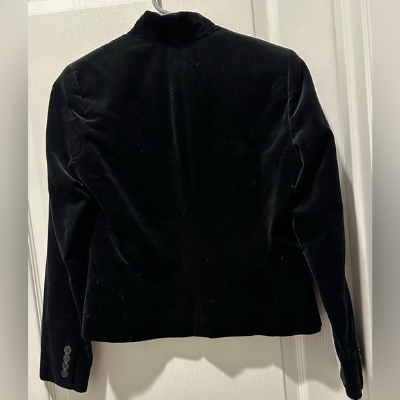 Lauren Ralph Lauren “Fall Classic” Black Velvet blazer button Front Shawl Collar - Picture 6 of 9